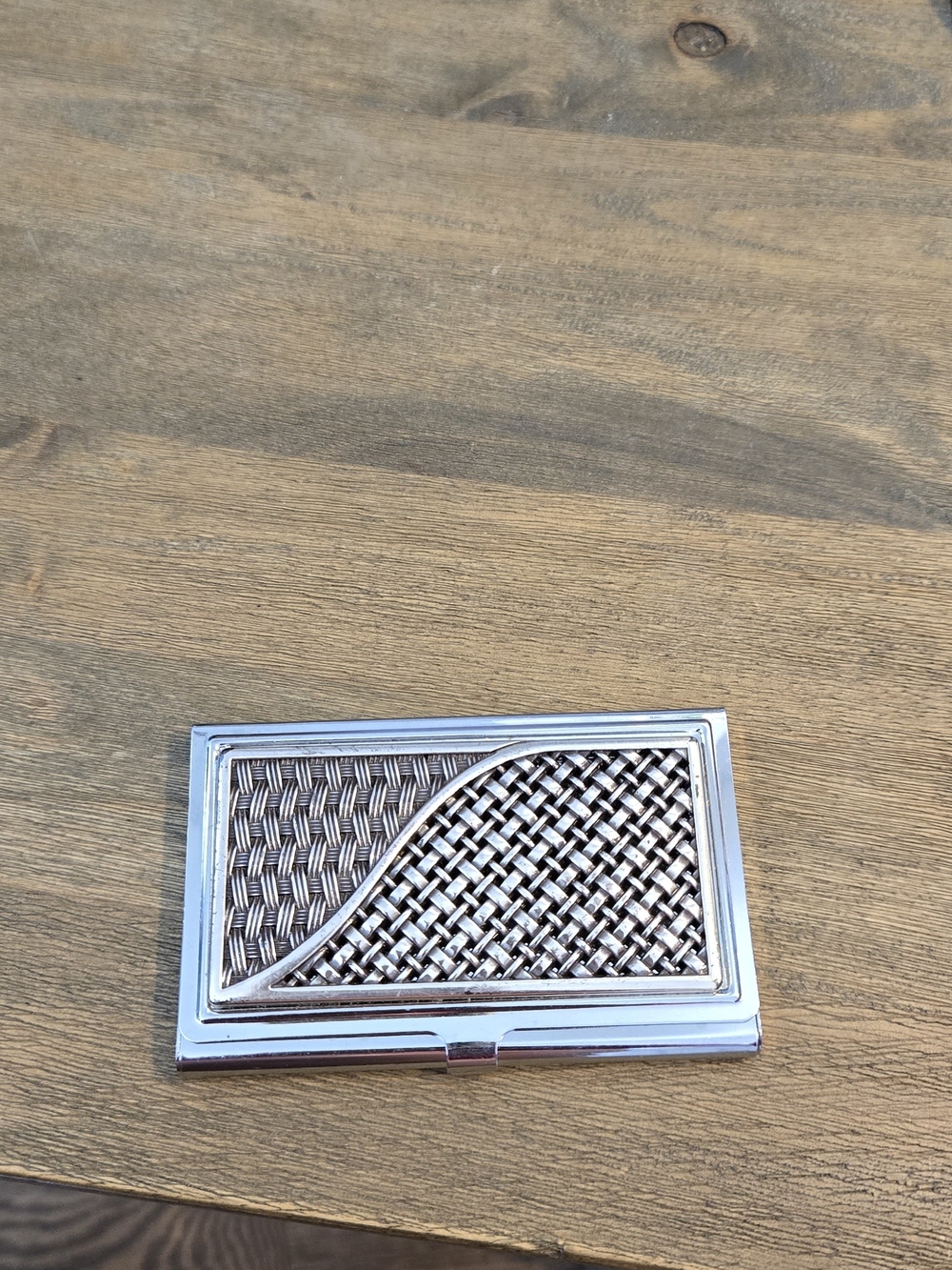 Brighton Silver Woven Metal Card & Key Holder